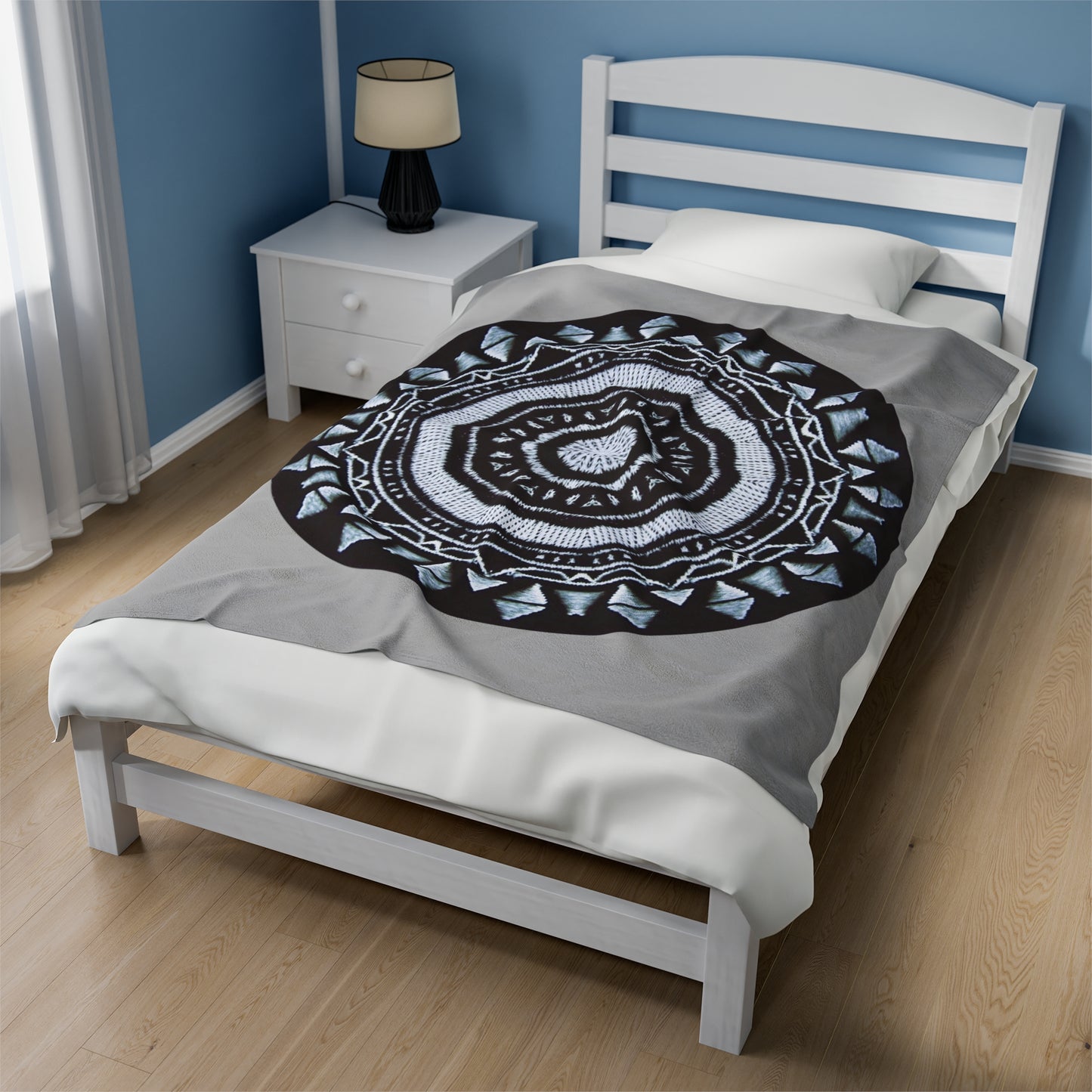 MAYA Cymatic Velveteen Blanket (Grey)