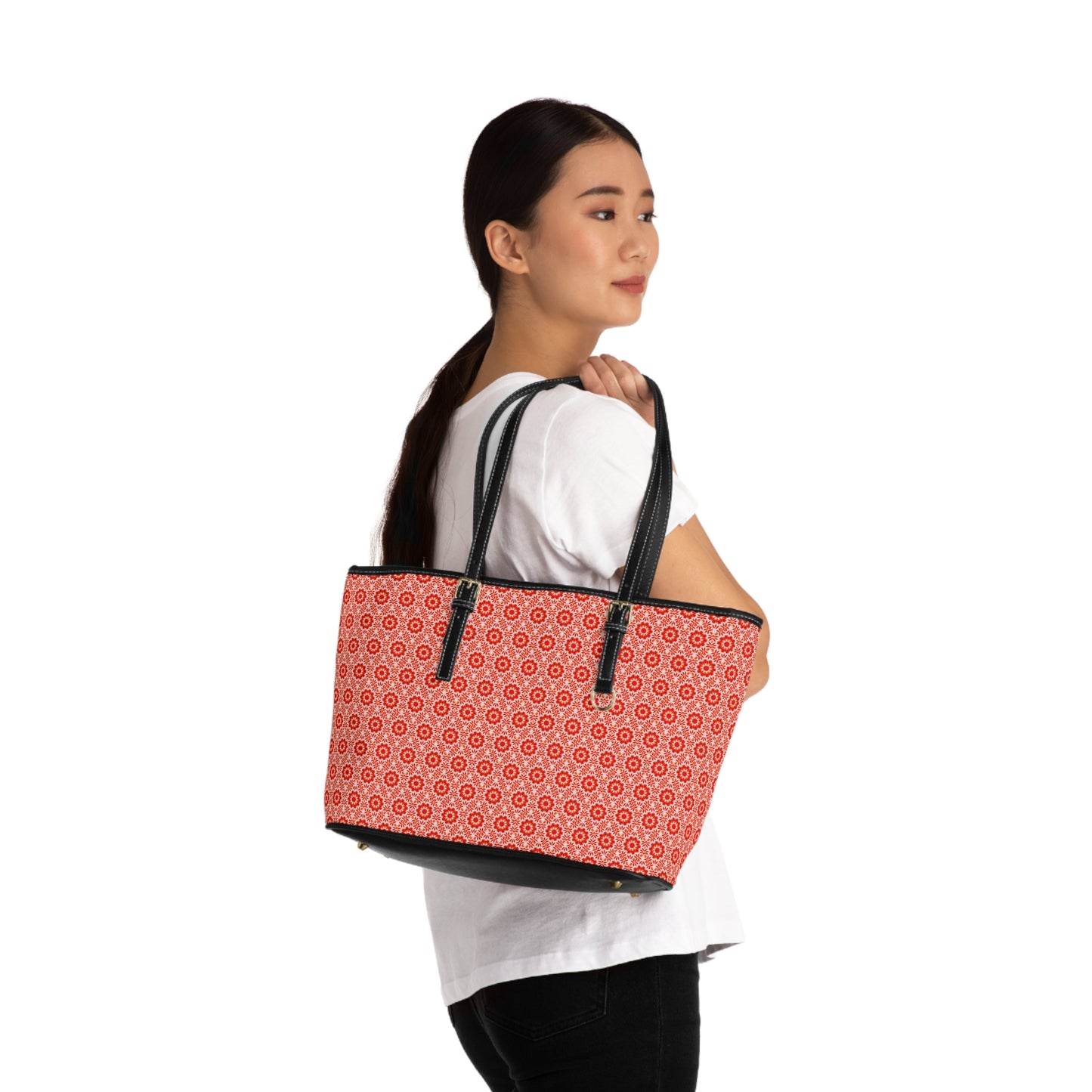 SACRAL Cymatic Aop Pu Leather Shoulder Bag