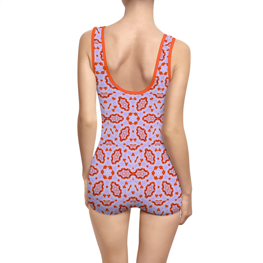 Women’s "HEXA" Cymatic AOP Vintage Swimsuit