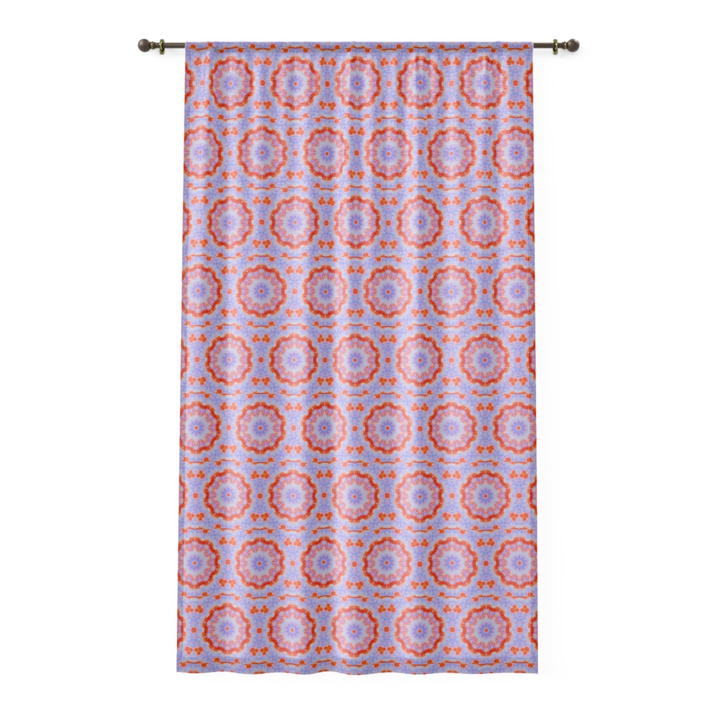 "NEBU" Cymatic Print Window Curtain - Vibrant Design for Home Decor