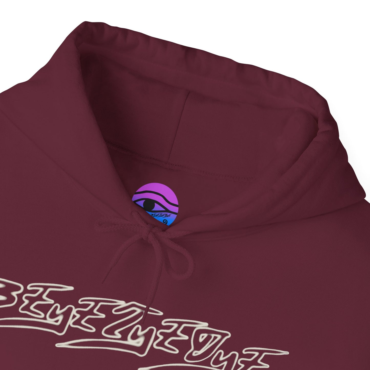 Men's 3ETD Wht Outline Print Hoodie