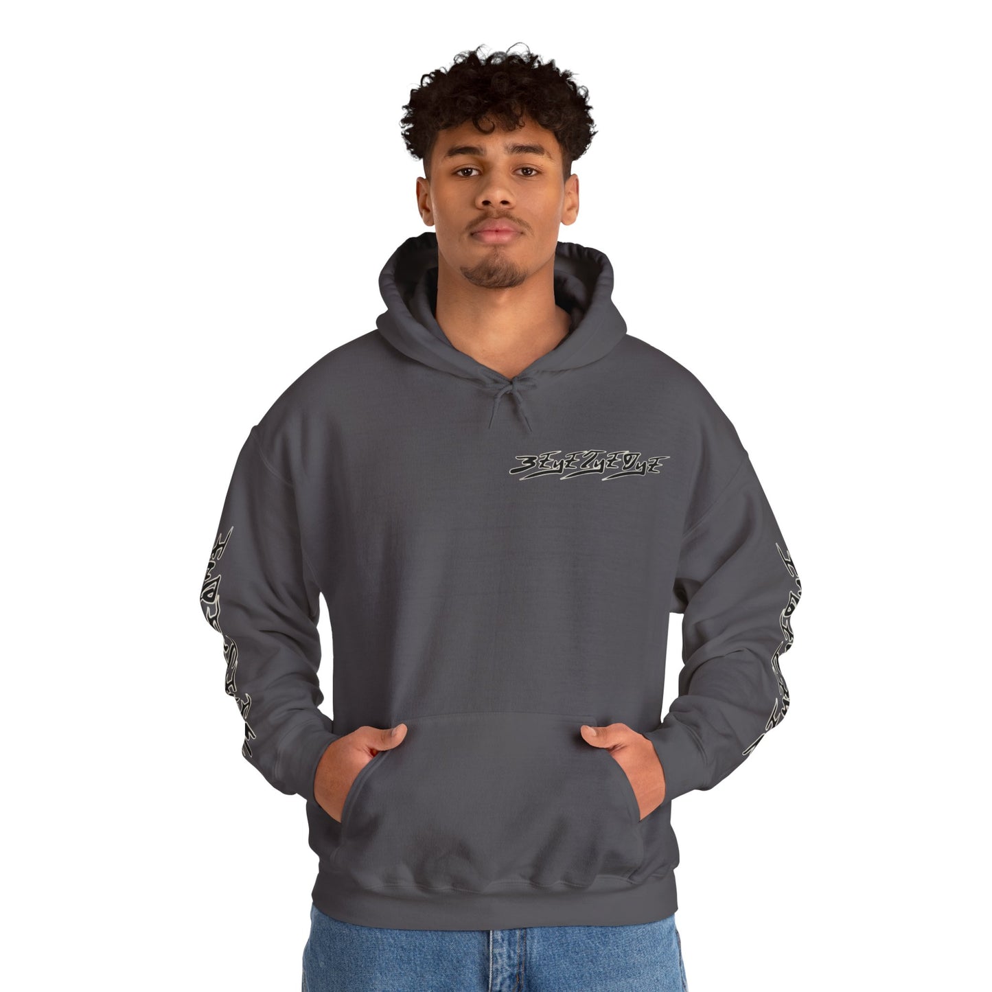 Men's 3ETD Noir "TRIBAL" Cymatic Print Hoodie