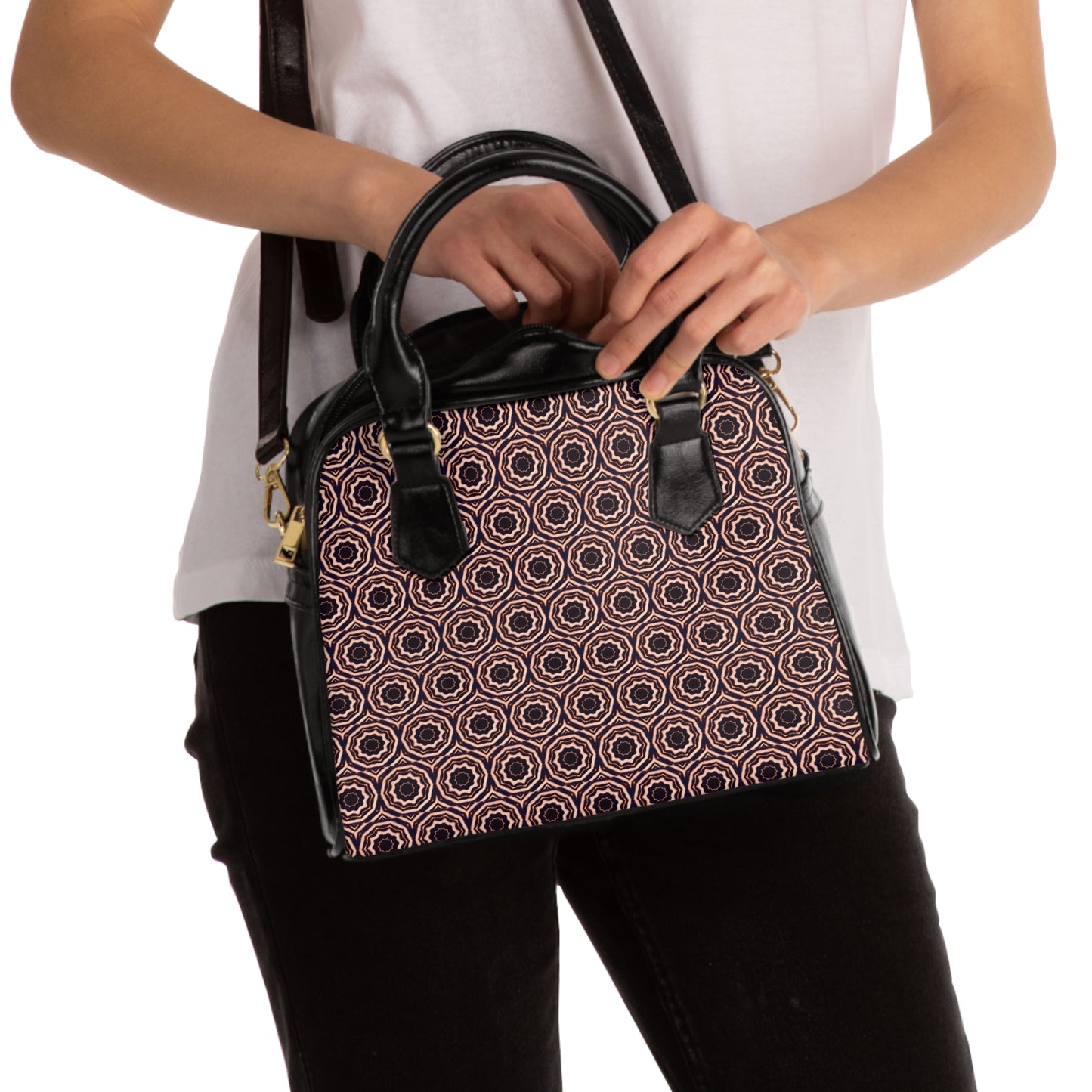 VOiD Cymatic Aop Pu Shoulder Handbag