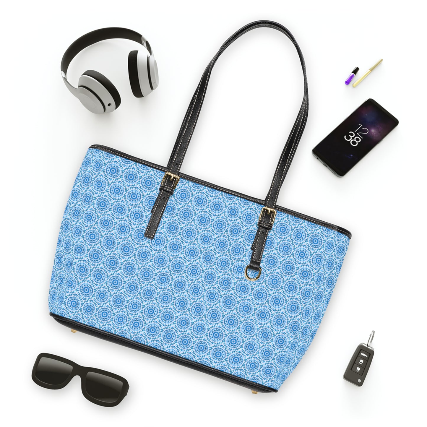E-VEIL I Cymatic Aop Pu Leather Shoulder Bag