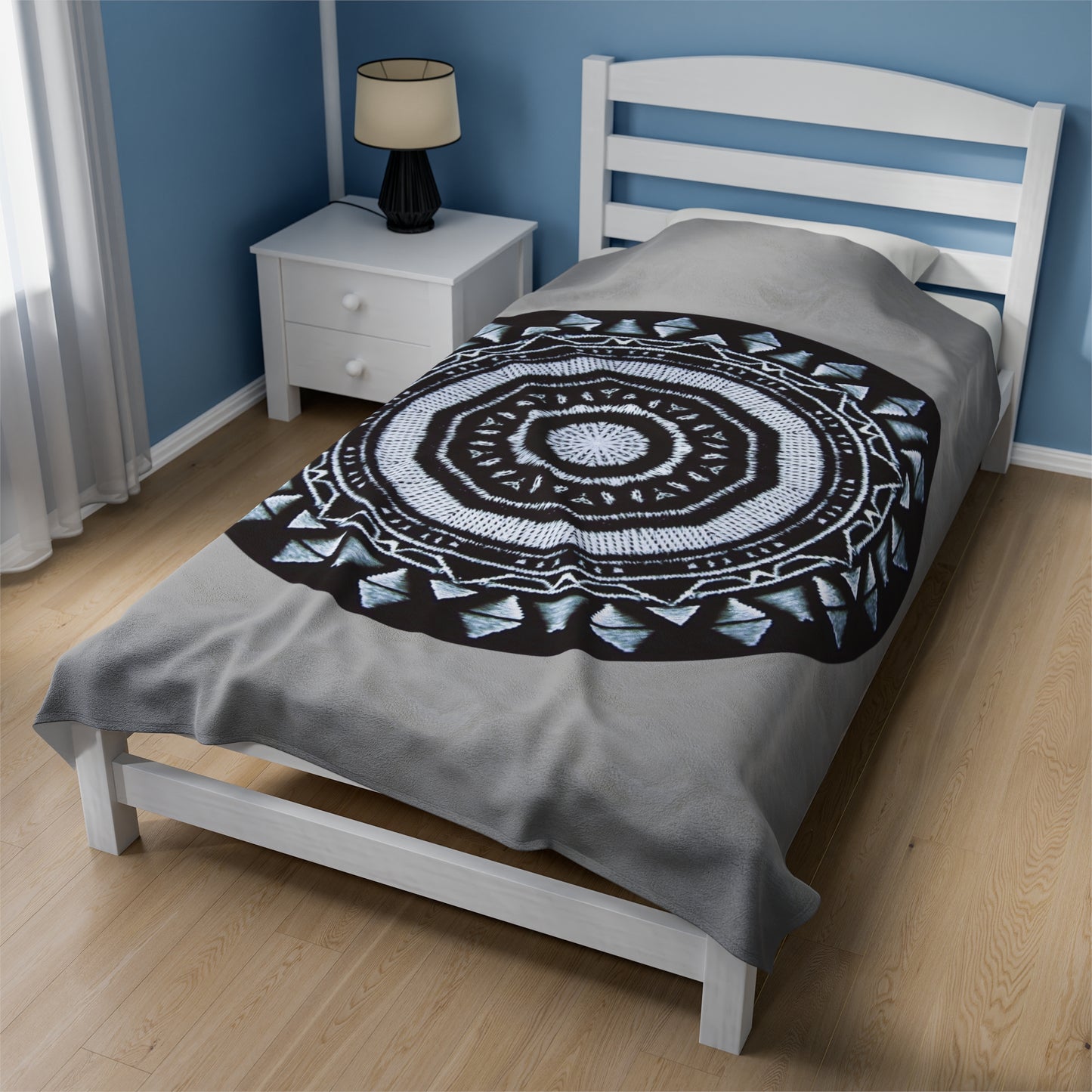 MAYA Cymatic Velveteen Blanket (Grey)