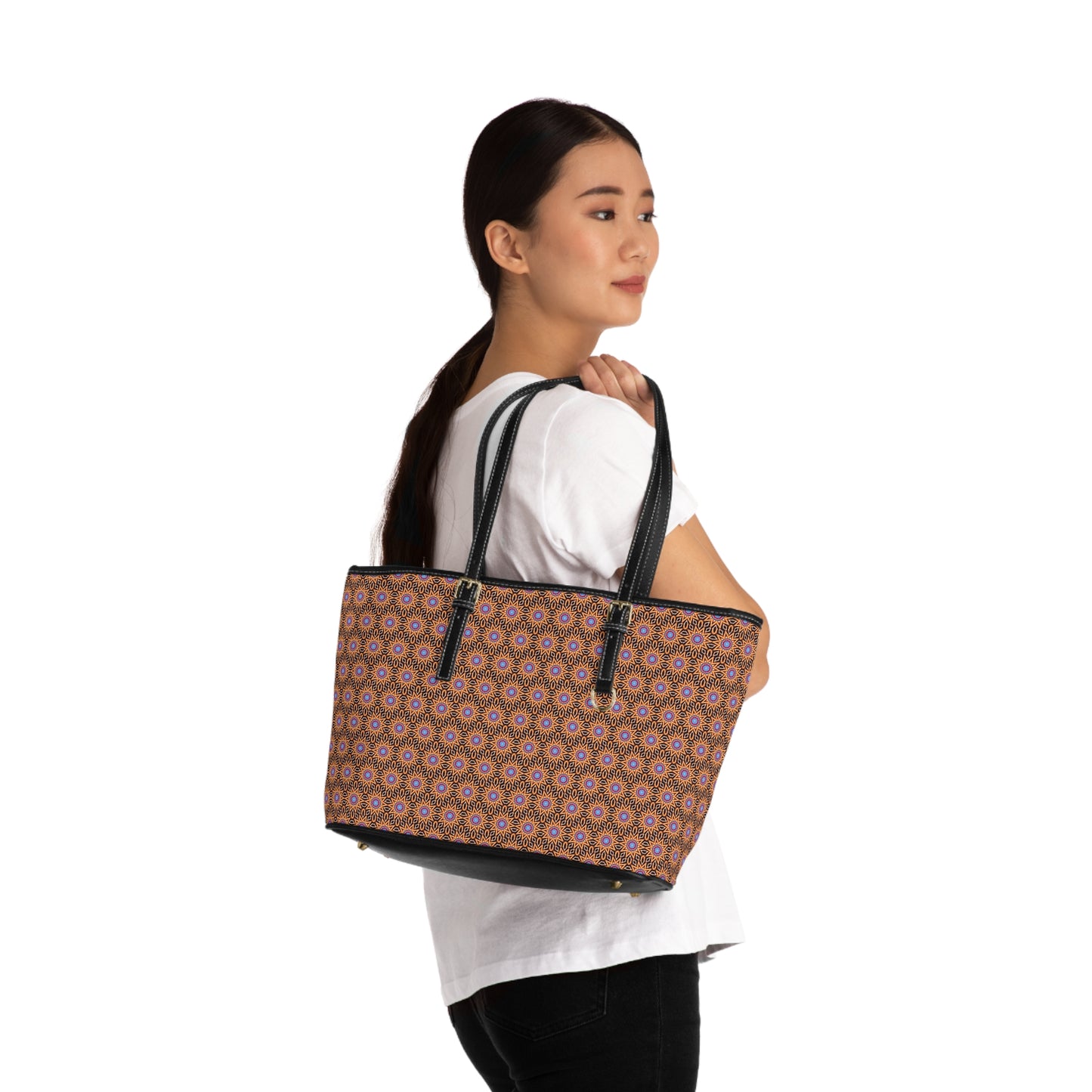 KABBA Cymatic Aop Pu Leather Shoulder Bag