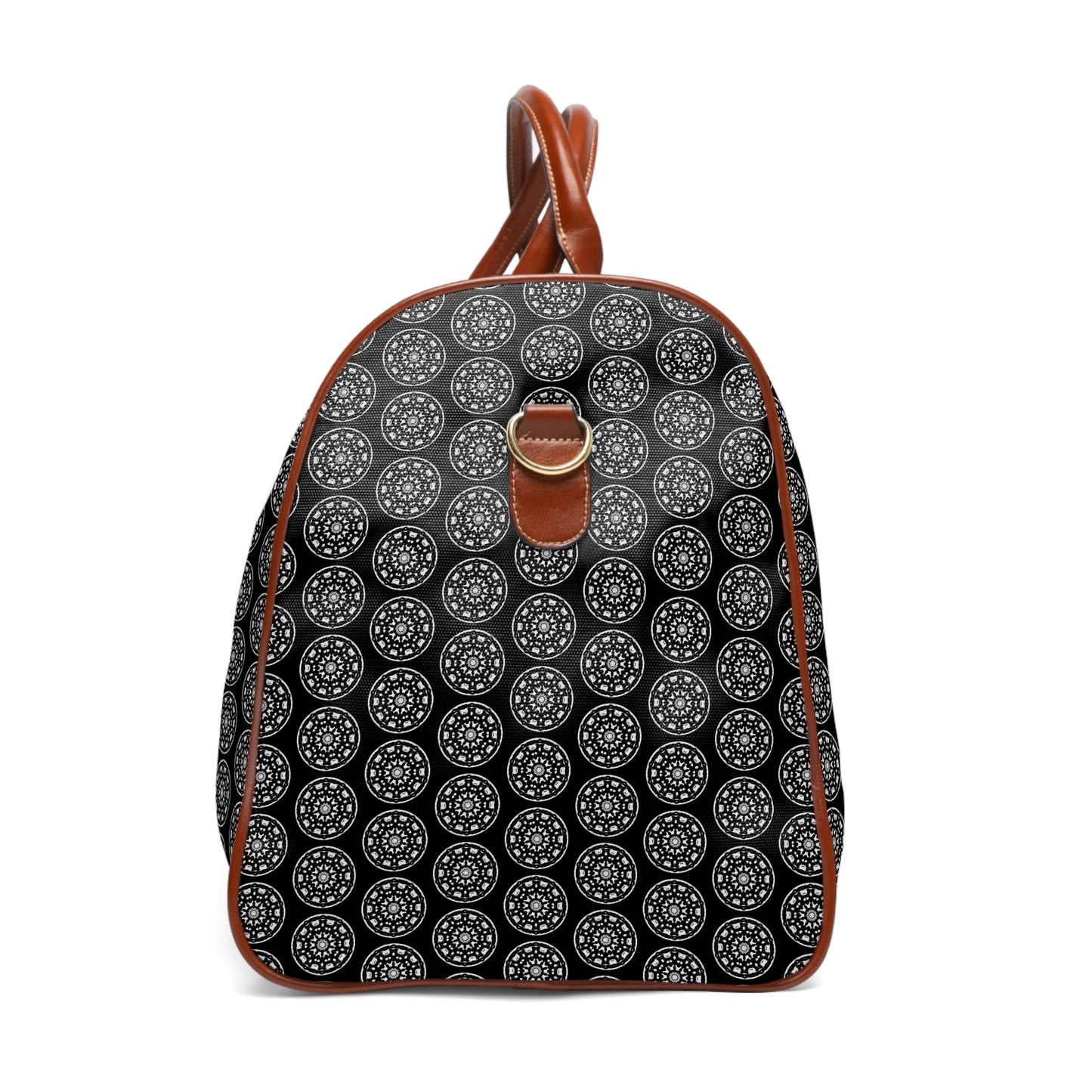 Noir STMPUNK Cymatic Aop Waterproof Pu Travel Bag (Black)