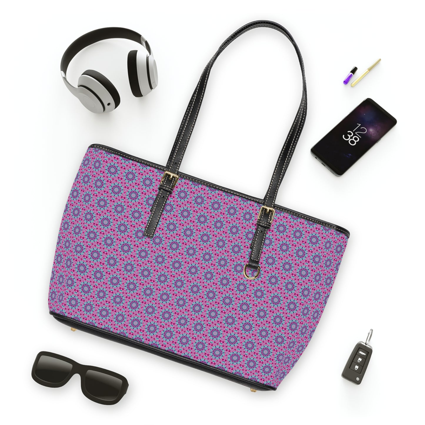 ULTRAVIOL3T Cymatic Aop Pu Leather Shoulder Bag