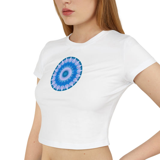 Women's "E-VEIL I" Cymatic Print Baby Tee