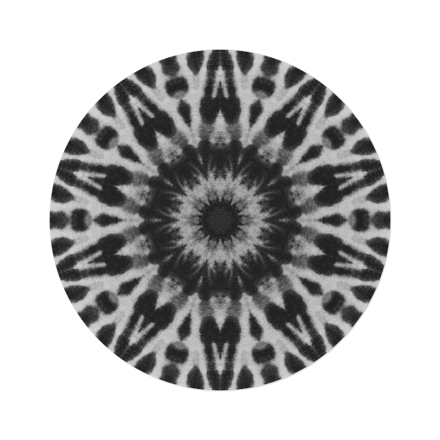 E-VEIL EYE Cymatic Round Rug (Noir)