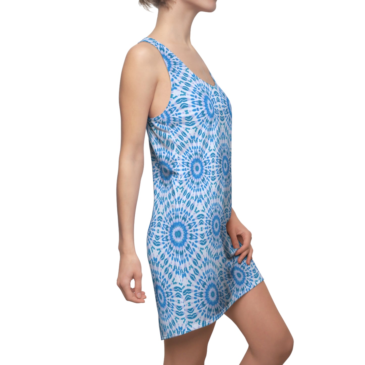 Women’s "E-VEIL EYE" Cymatic Print Racerback Dress