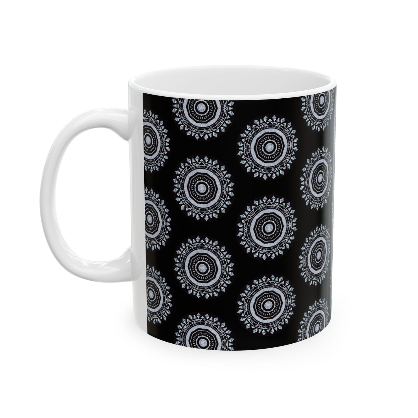 MAYA Cymatic AOP Ceramic Mug (Black)