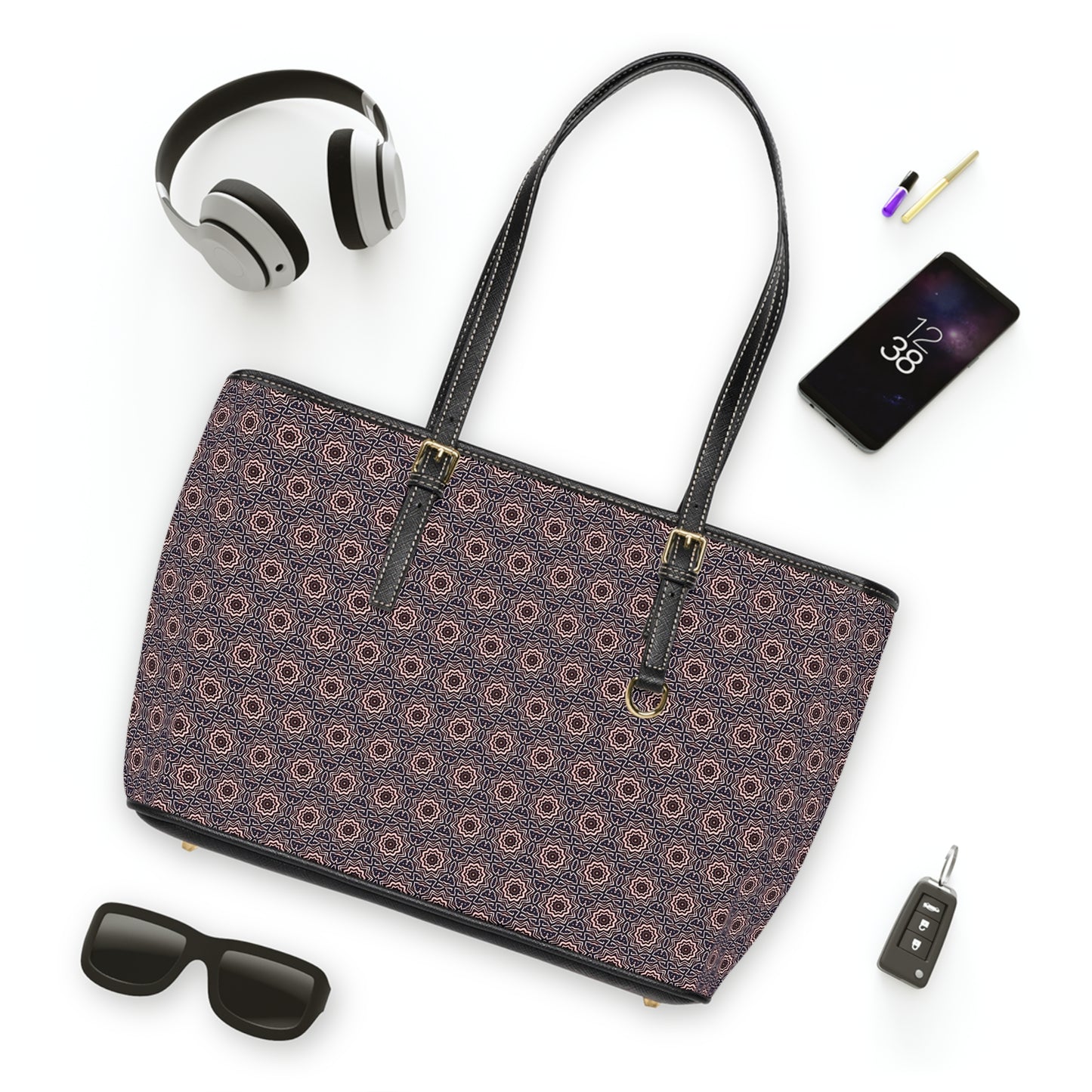 A-BYSS Cymatic Aop Pu Leather Shoulder Bag