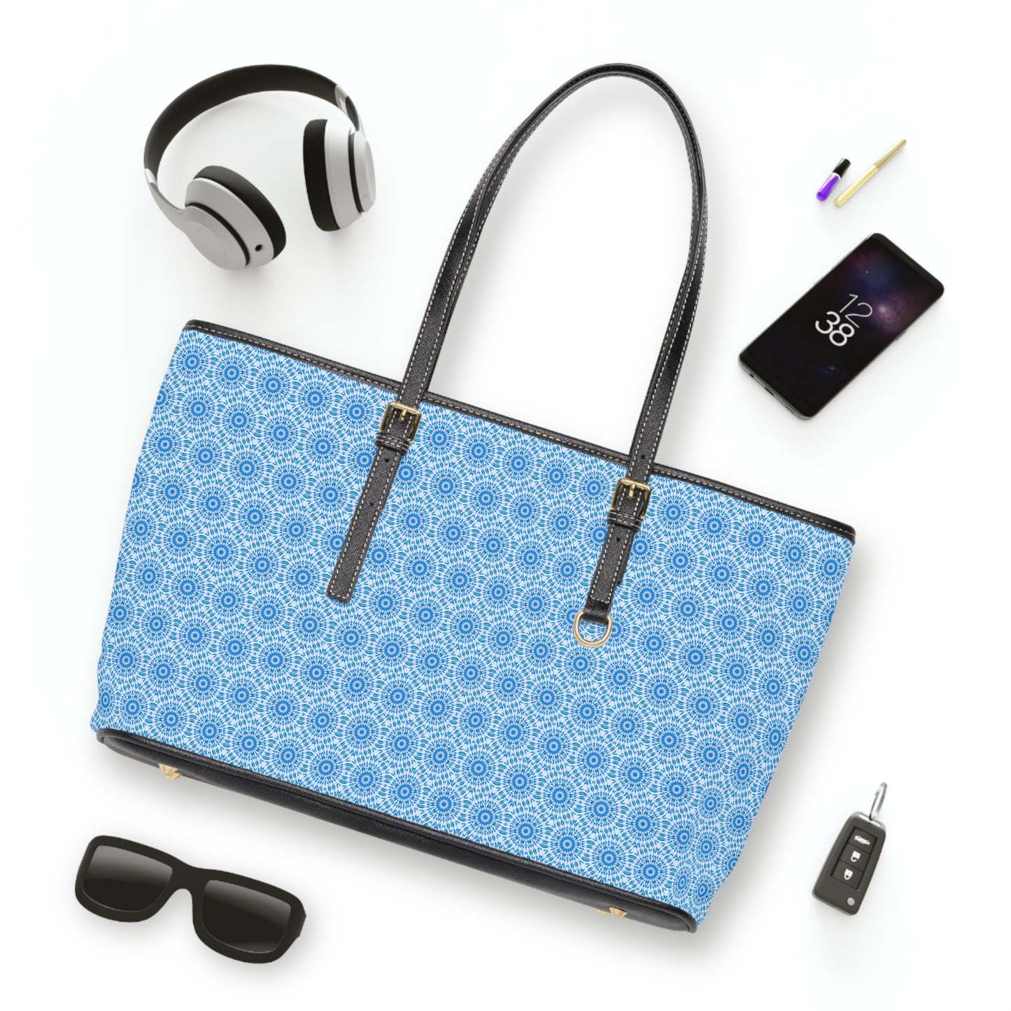 E-VEIL I Cymatic Aop Pu Leather Shoulder Bag