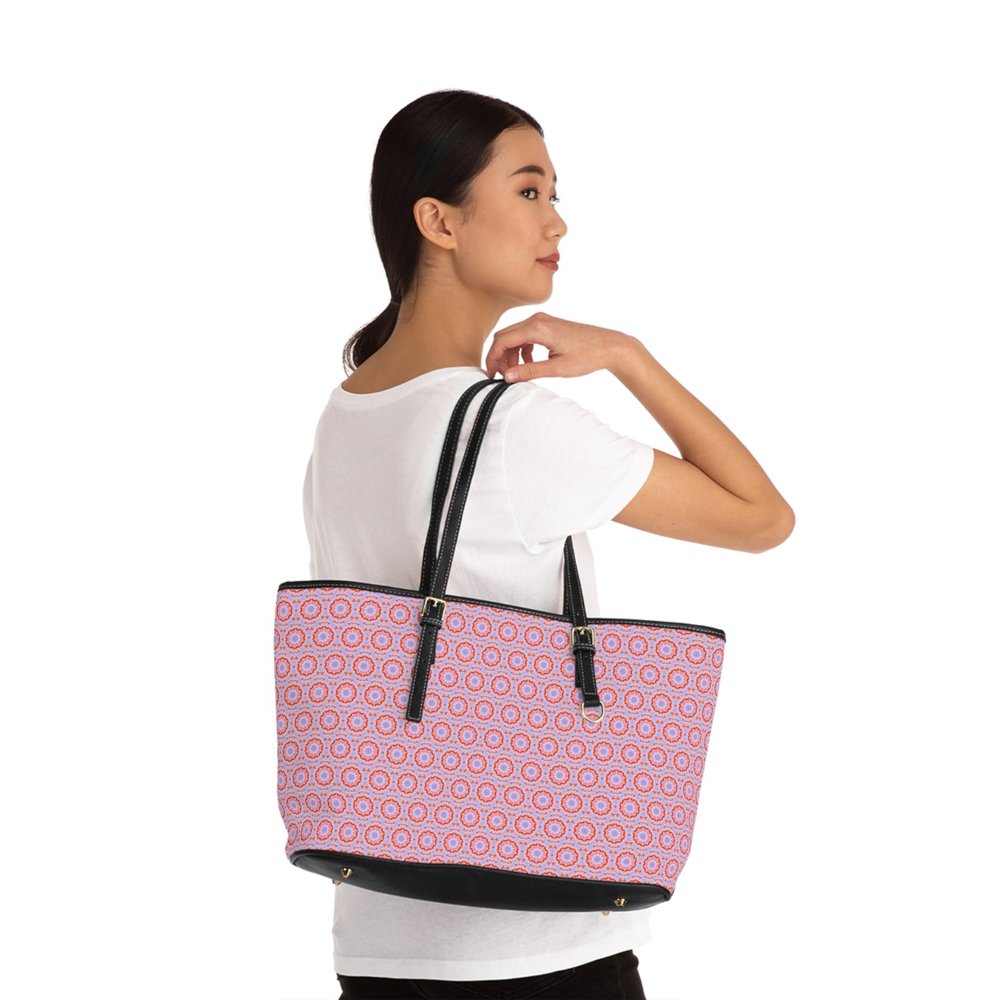 NEBU Cymatic Aop Pu Leather Shoulder Bag