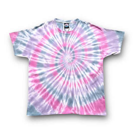 Violet, Lavender, Navy Spiral Tie Dye T Shirt