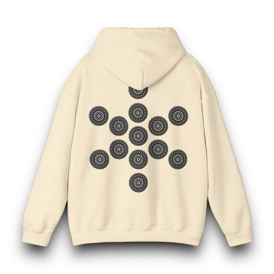 Men's 3ETD Noir "TRIBAL" Cymatic Print Hoodie