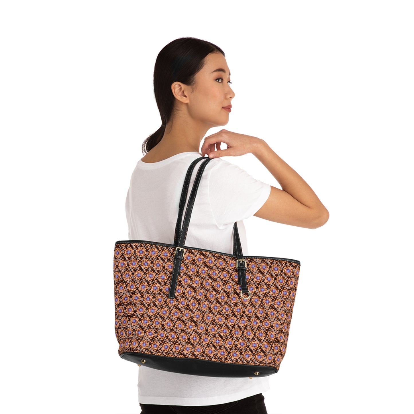 KABBA Cymatic Aop Pu Leather Shoulder Bag