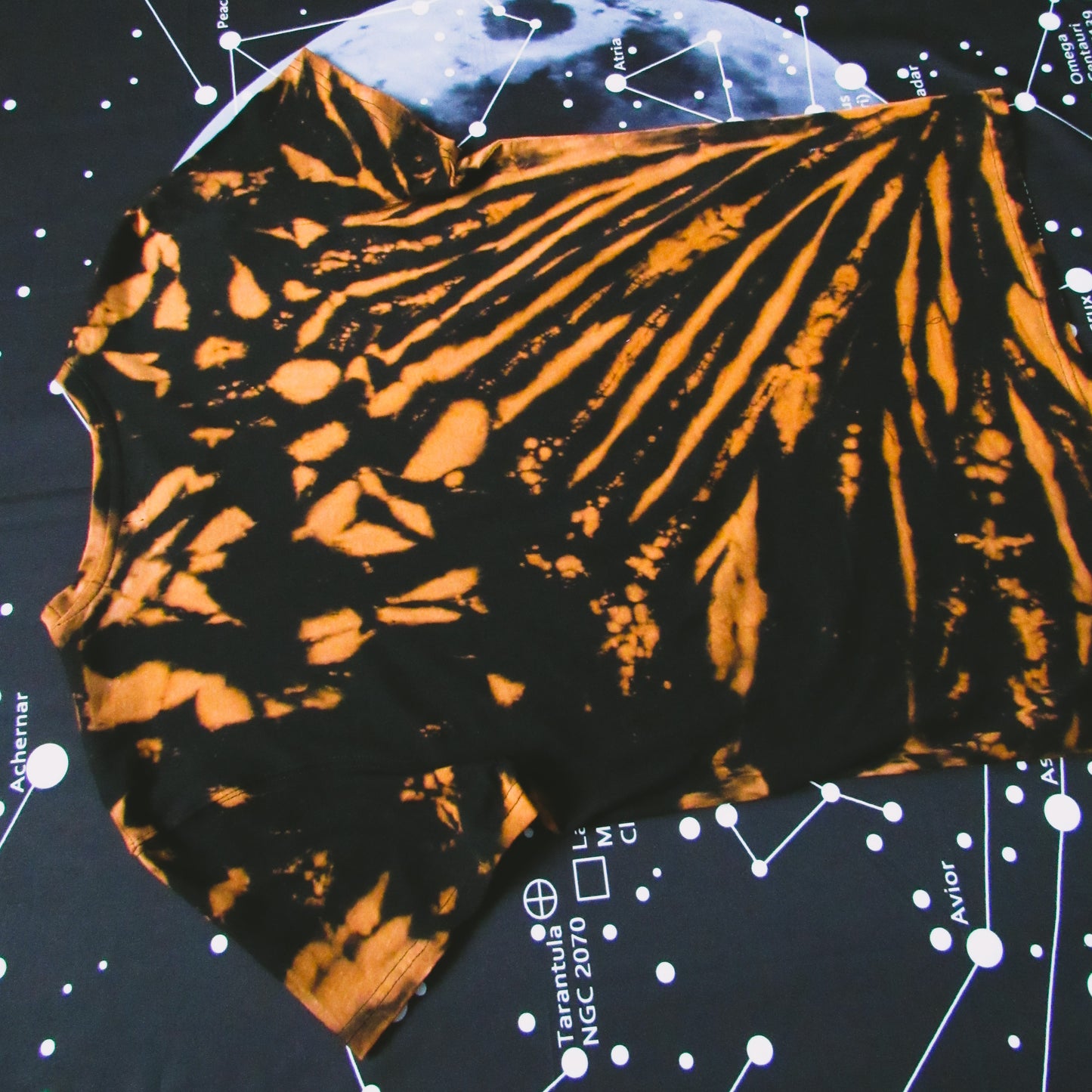 Crumple-Sunburst Bleach Tie Dye T Shirt