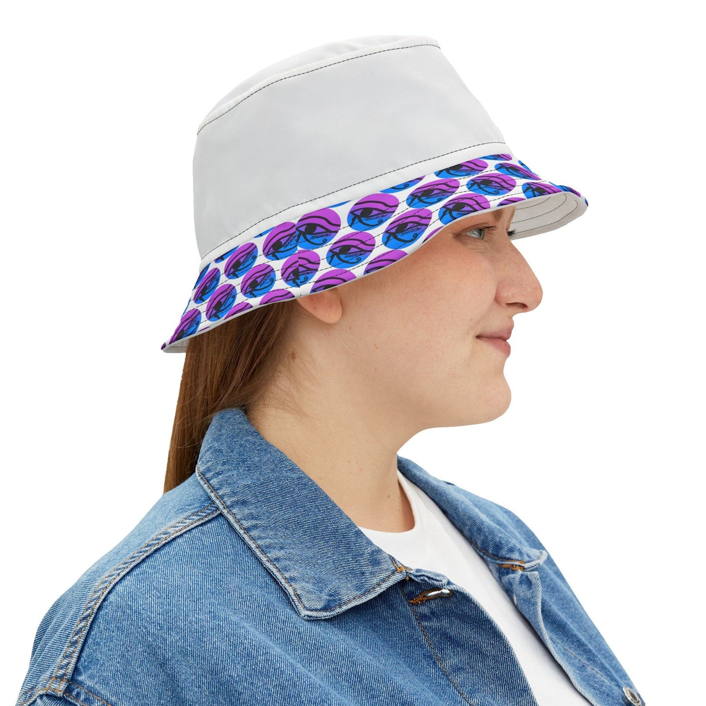 3ETD Logo Prt Bucket Hat (White)