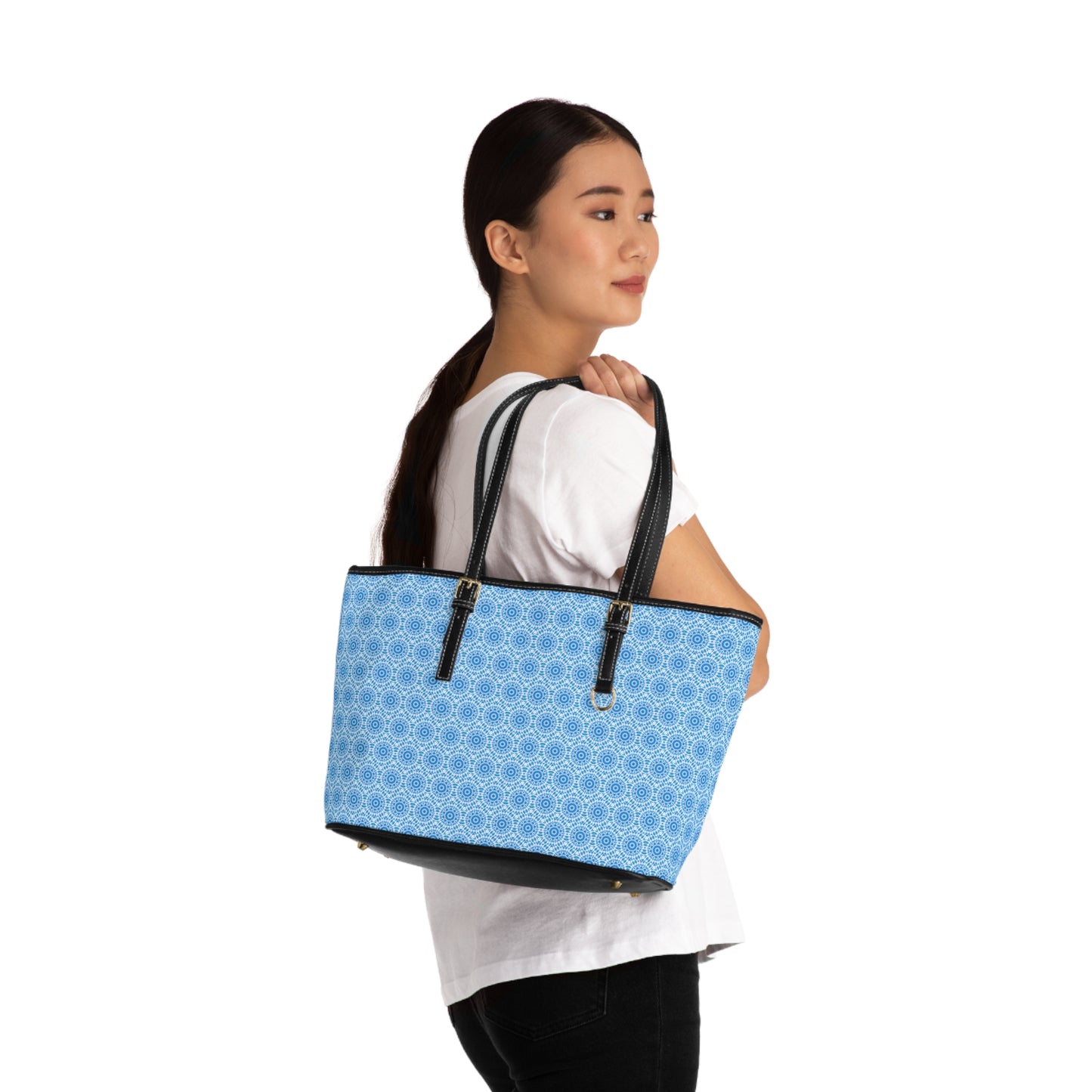E-VEIL I Cymatic Aop Pu Leather Shoulder Bag