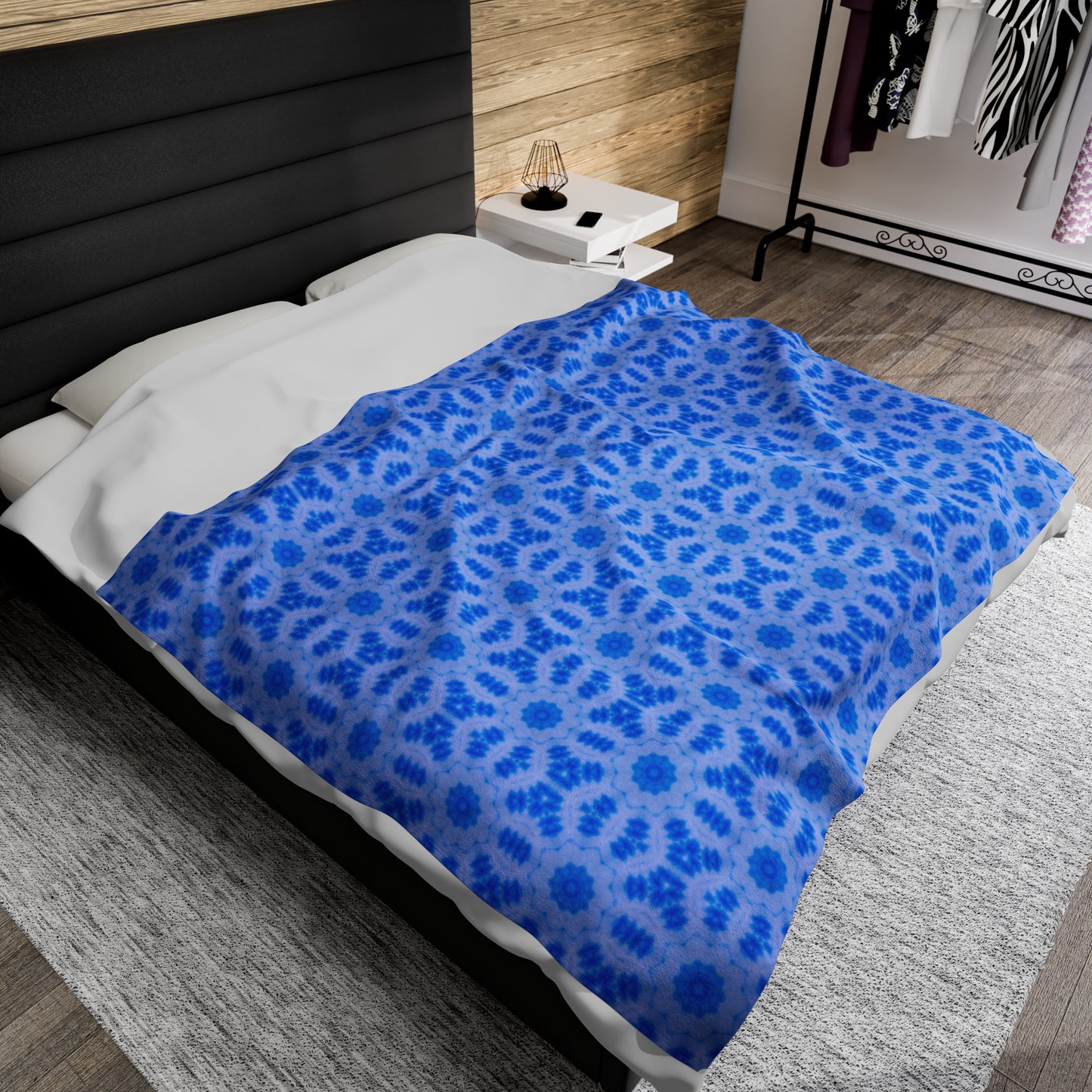 BLU3DR3AM Cymatic AOP Velveteen Blanket