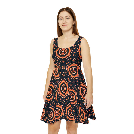 Women's "417" Cymatic Print Skater Dress