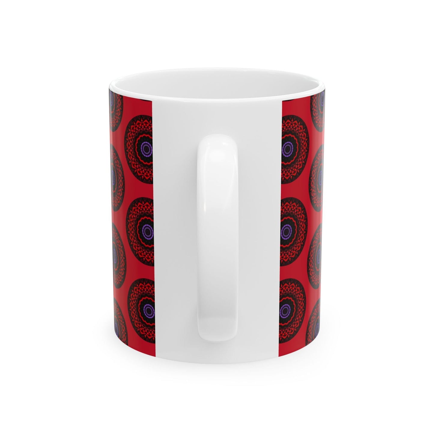 VESI Cymatic AOP Ceramic Mug (Dark Red)