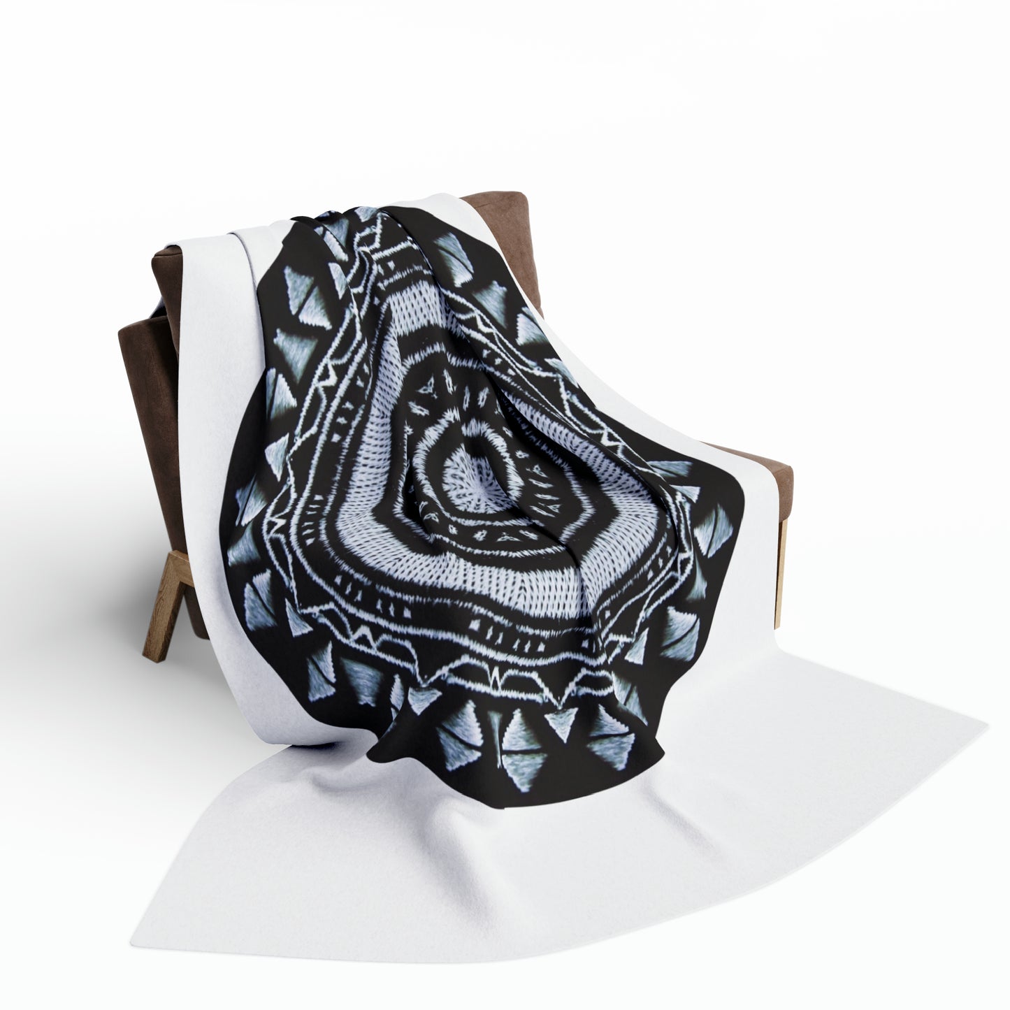 MAYA Cymatic Arctic Fleece Blanket (White)