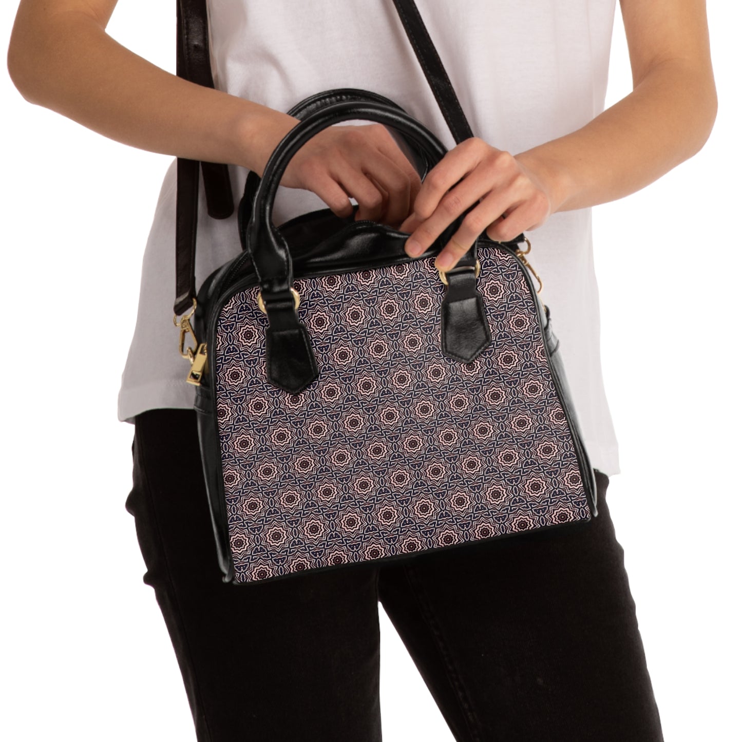A-BYSS Cymatic Aop Pu Shoulder Handbag