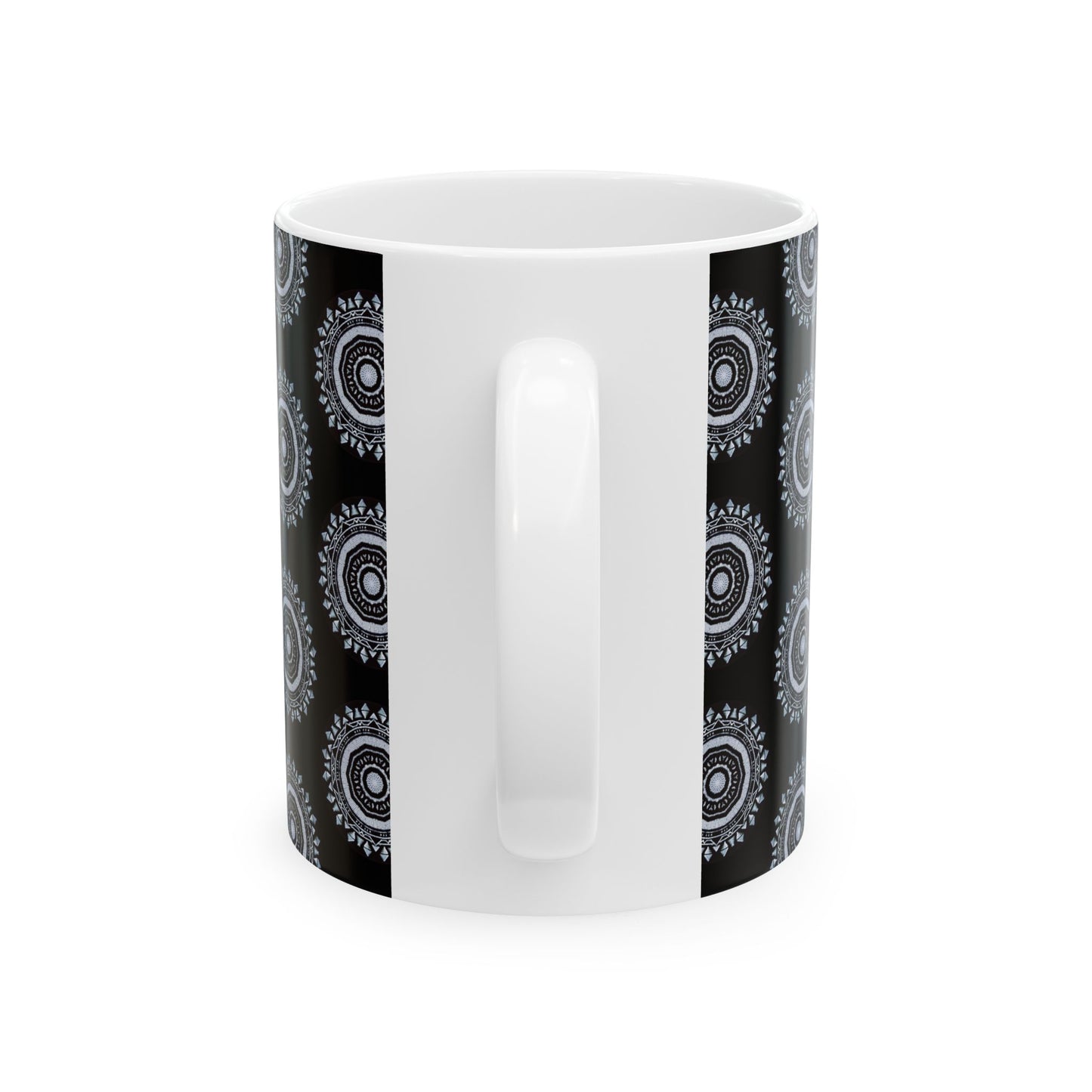 MAYA Cymatic AOP Ceramic Mug (Black)