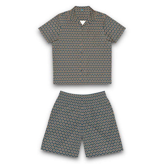 Men’s “BLKSUN” Cymatic AOP Summer Set