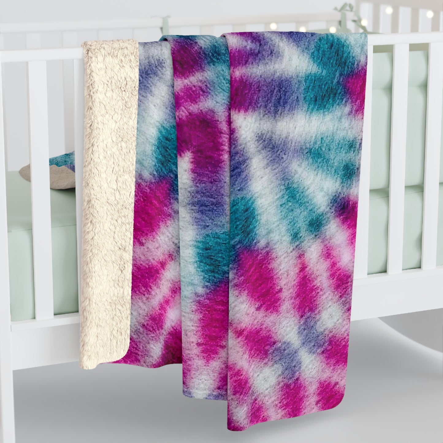 "ULTRAVIOL3T" Sherpa Fleece Blanket | Cosy Throw for Home Decor & Gifts