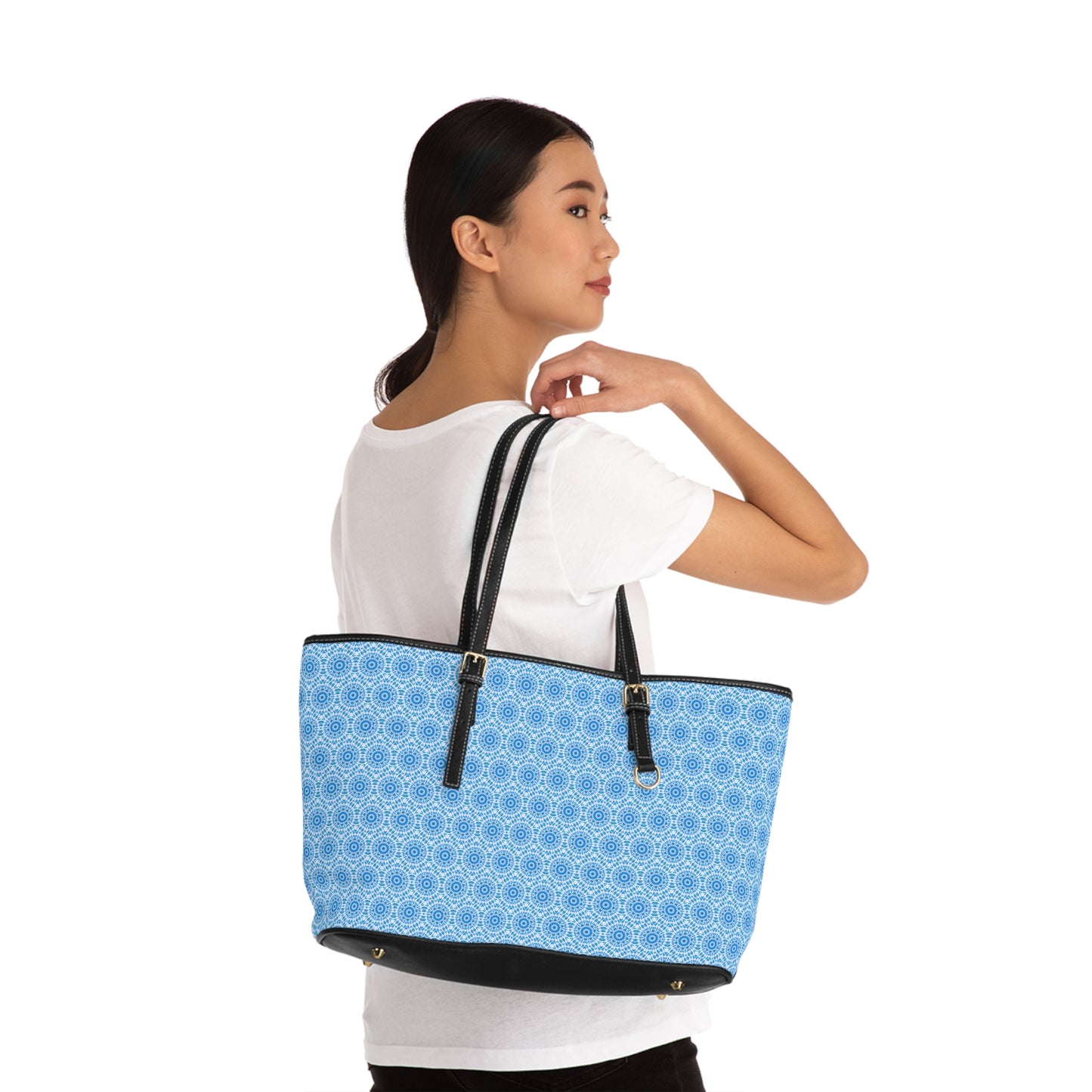 E-VEIL I Cymatic Aop Pu Leather Shoulder Bag