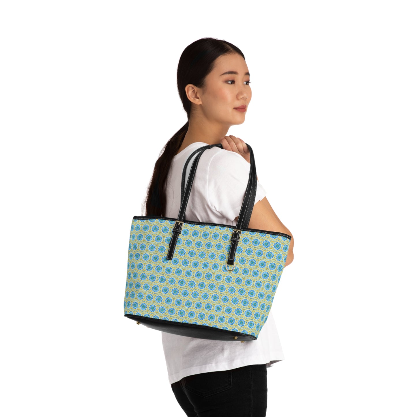 GETA Cymatic Aop Pu Leather Shoulder Bag