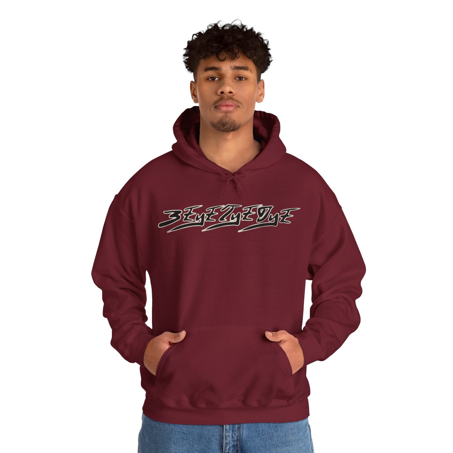 Men's 3ETD Noir "MAYA" Cymatic Print Hoodie