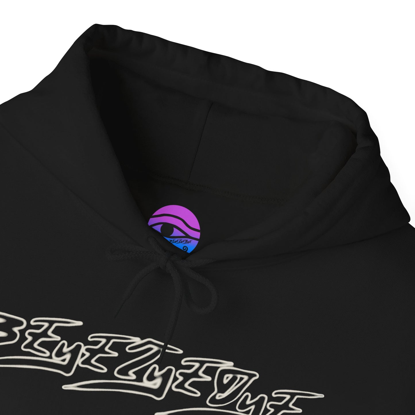Men's 3ETD Wht Outline Print Hoodie