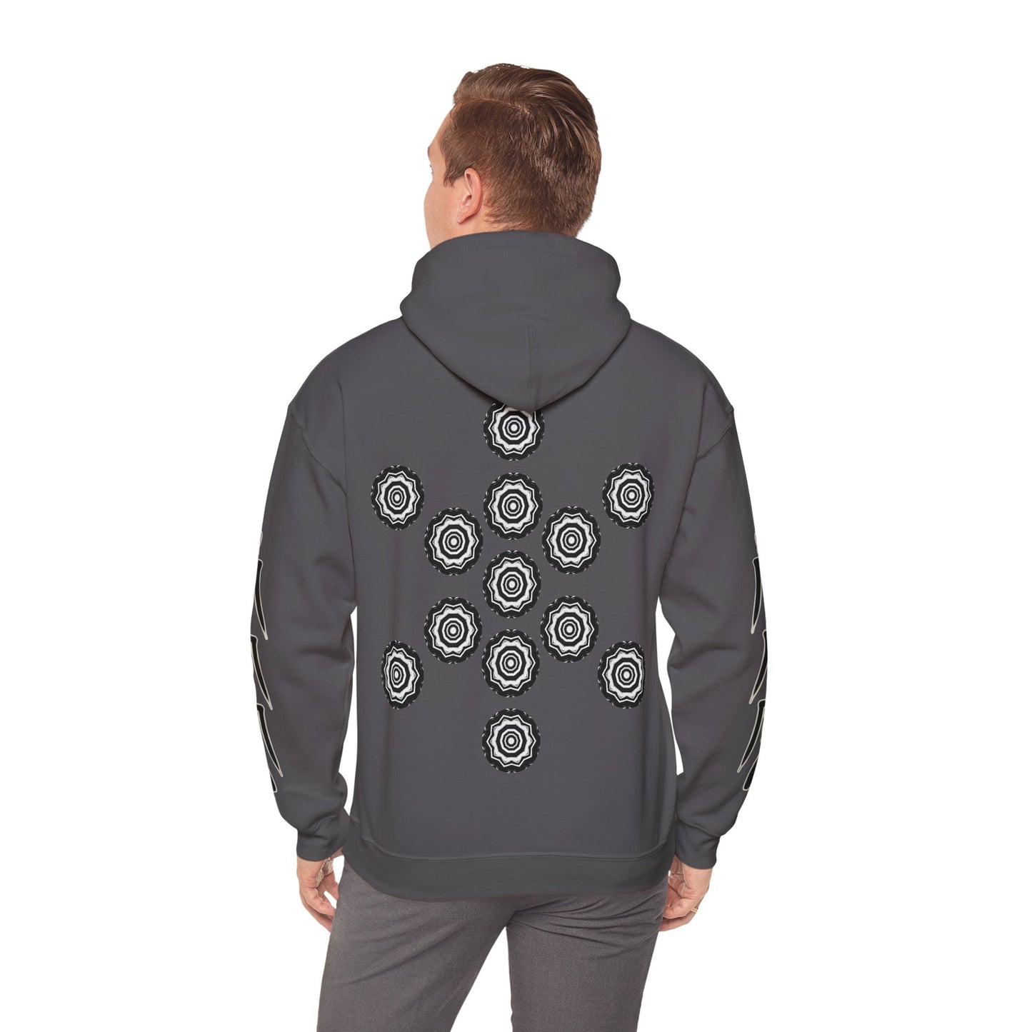 Men's 3ETD Noir "417" Sleeve Print Hoodie