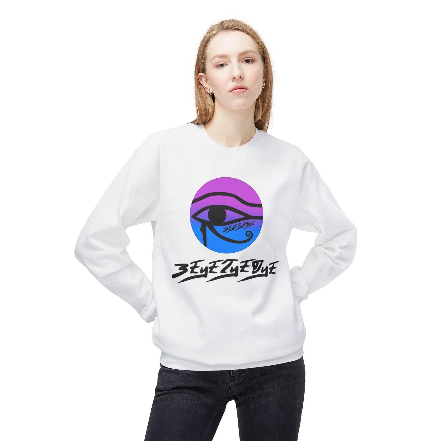 Unisex 3ETD Logo Softstyle Flecce Crewneck
