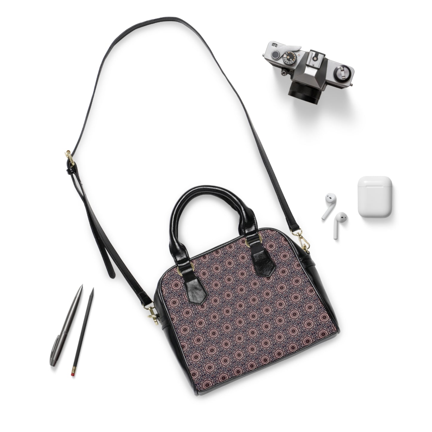 A-BYSS Cymatic Aop Pu Shoulder Handbag