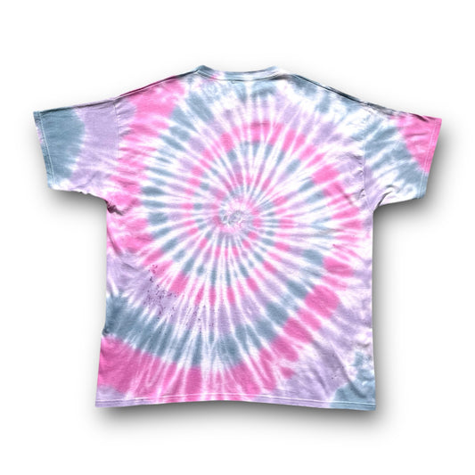 Violet, Lavender, Navy Spiral Tie Dye T Shirt