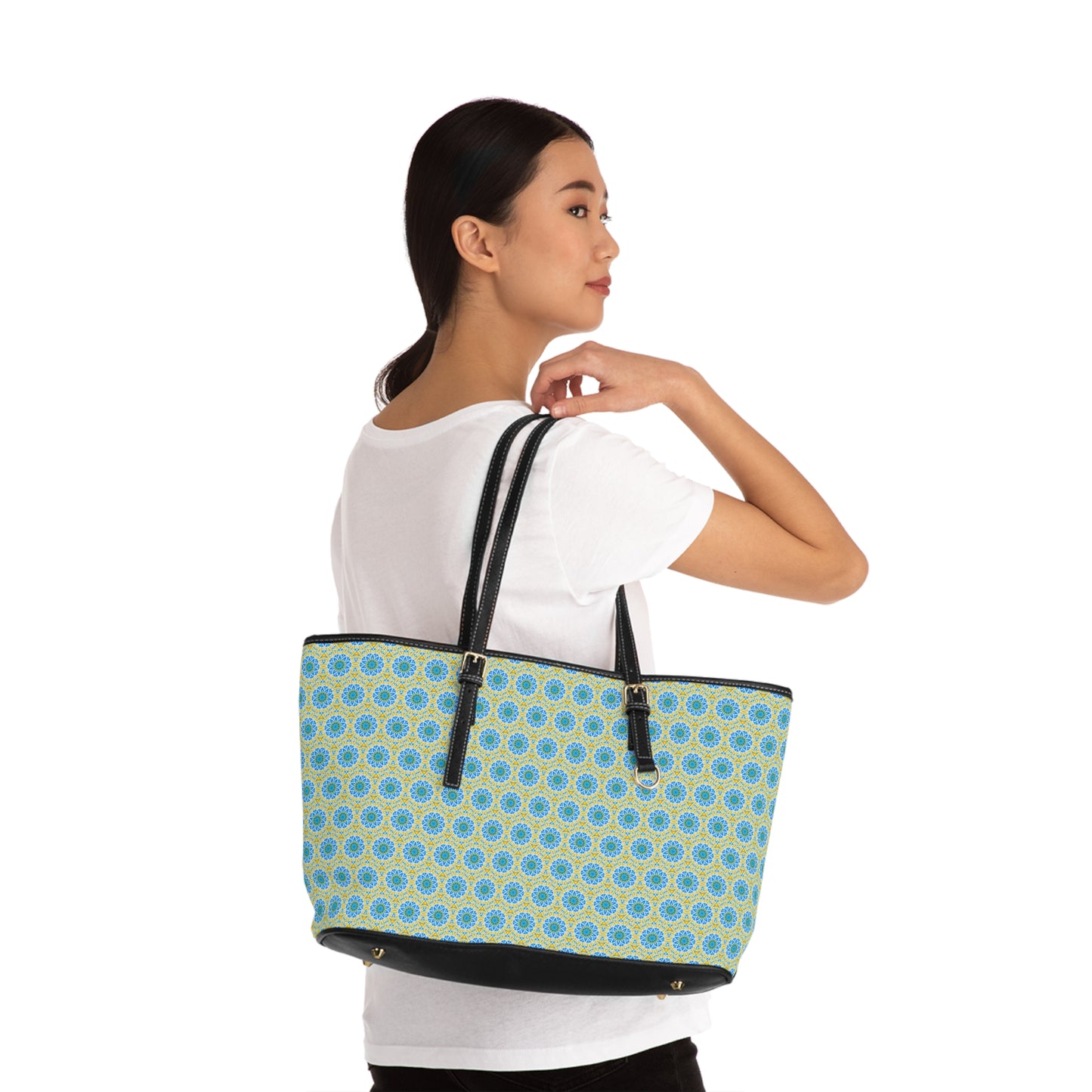 GETA Cymatic Aop Pu Leather Shoulder Bag