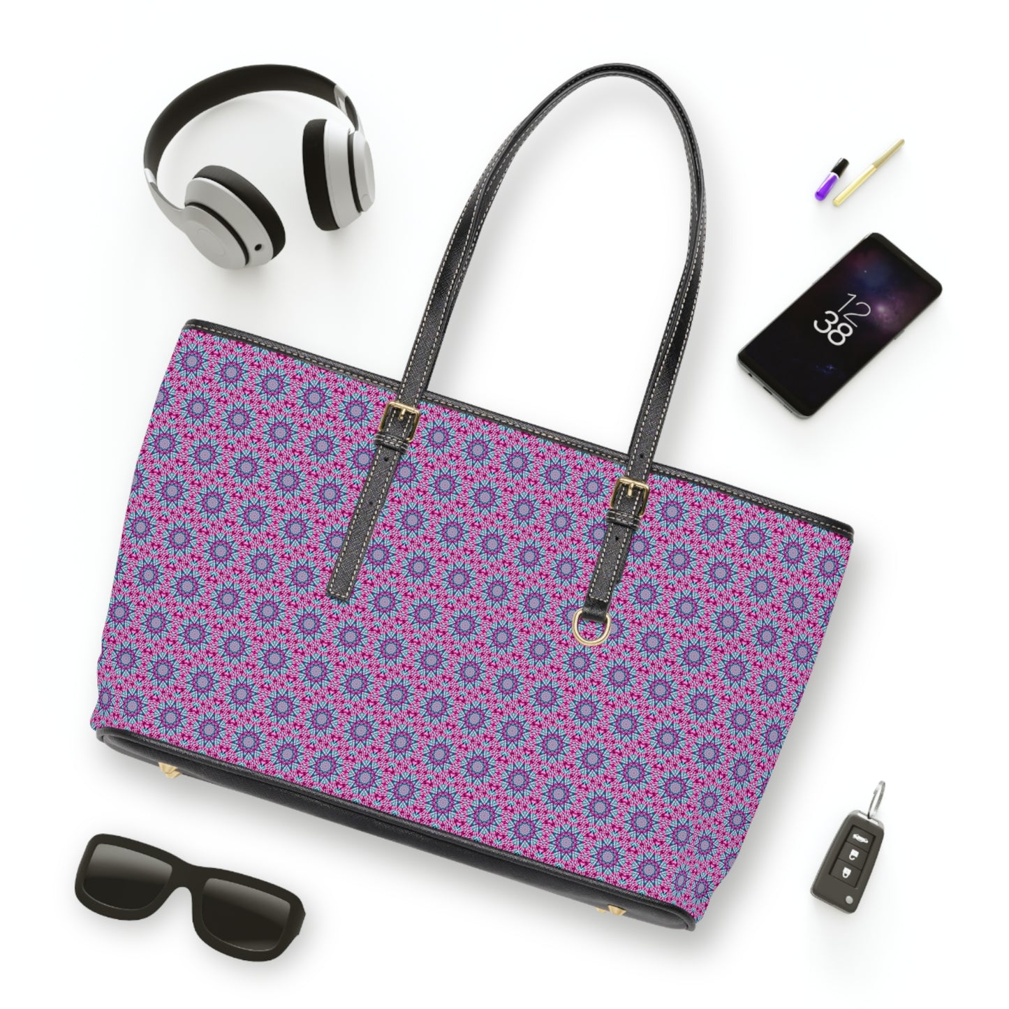 ULTRAVIOL3T Cymatic Aop Pu Leather Shoulder Bag