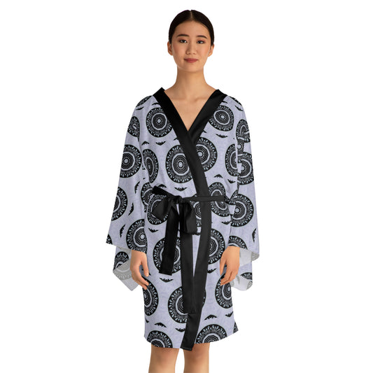 Women’s "MAYA" Cymatic Print Long Sleeve Kimono Robe