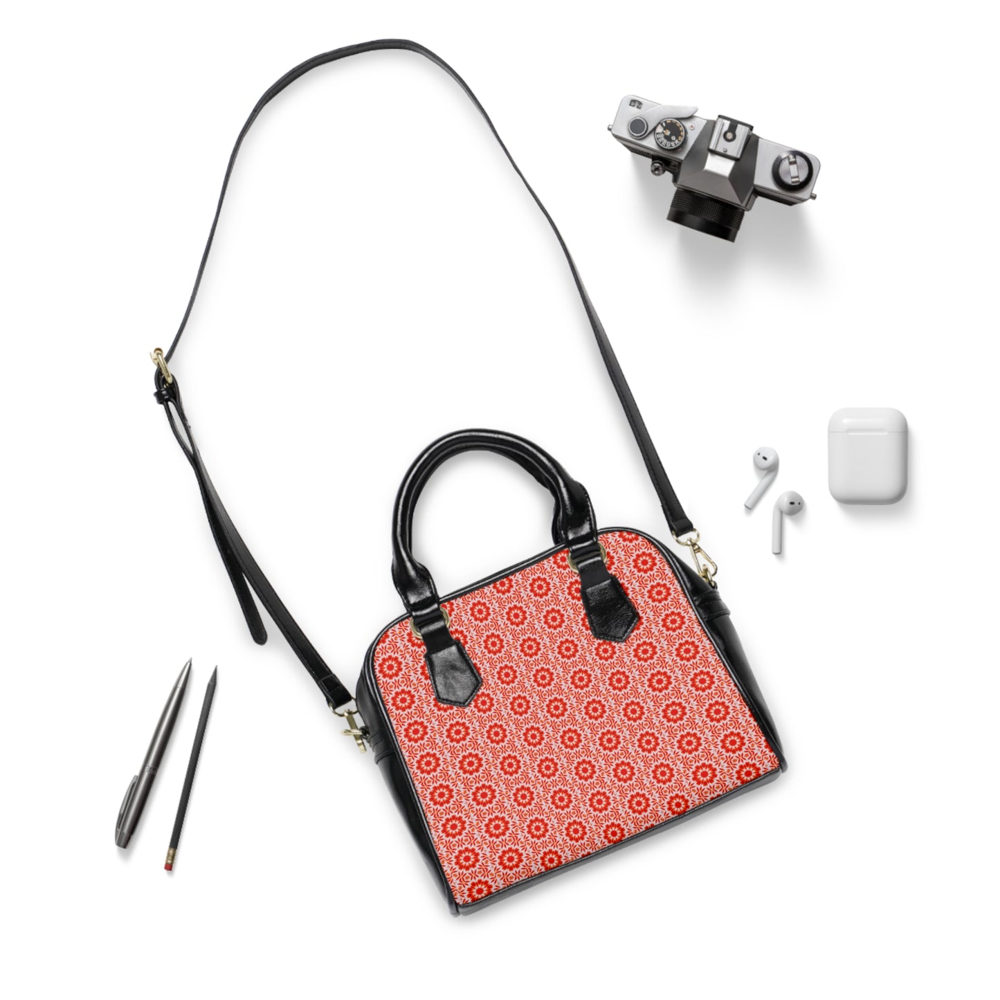 SACRAL Cymatic Aop Pu Shoulder Handbag