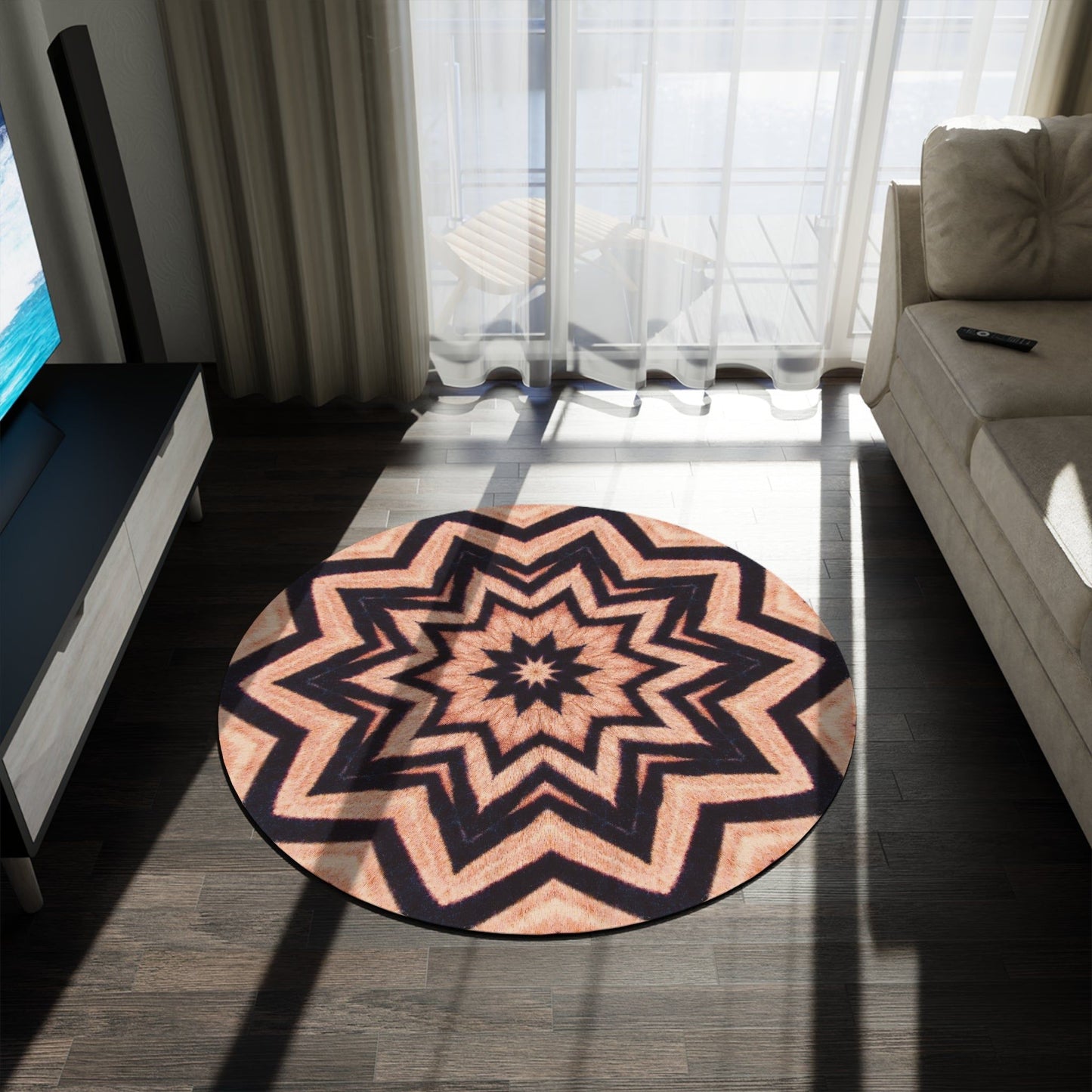 Kaleido47 Cymatic Round Rug (FREQNCY)