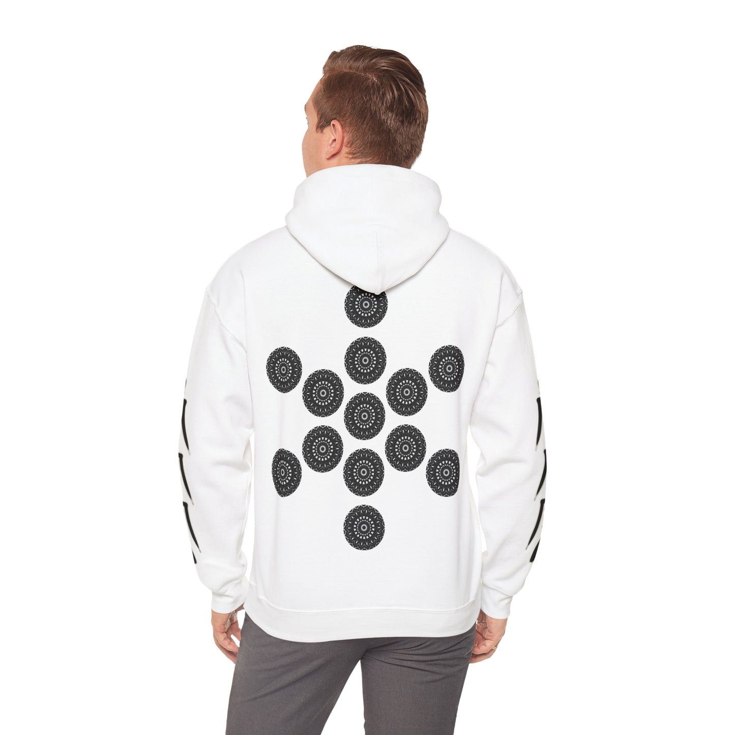 Men's 3ETD Noir "TRIBAL" Cymatic Print Hoodie