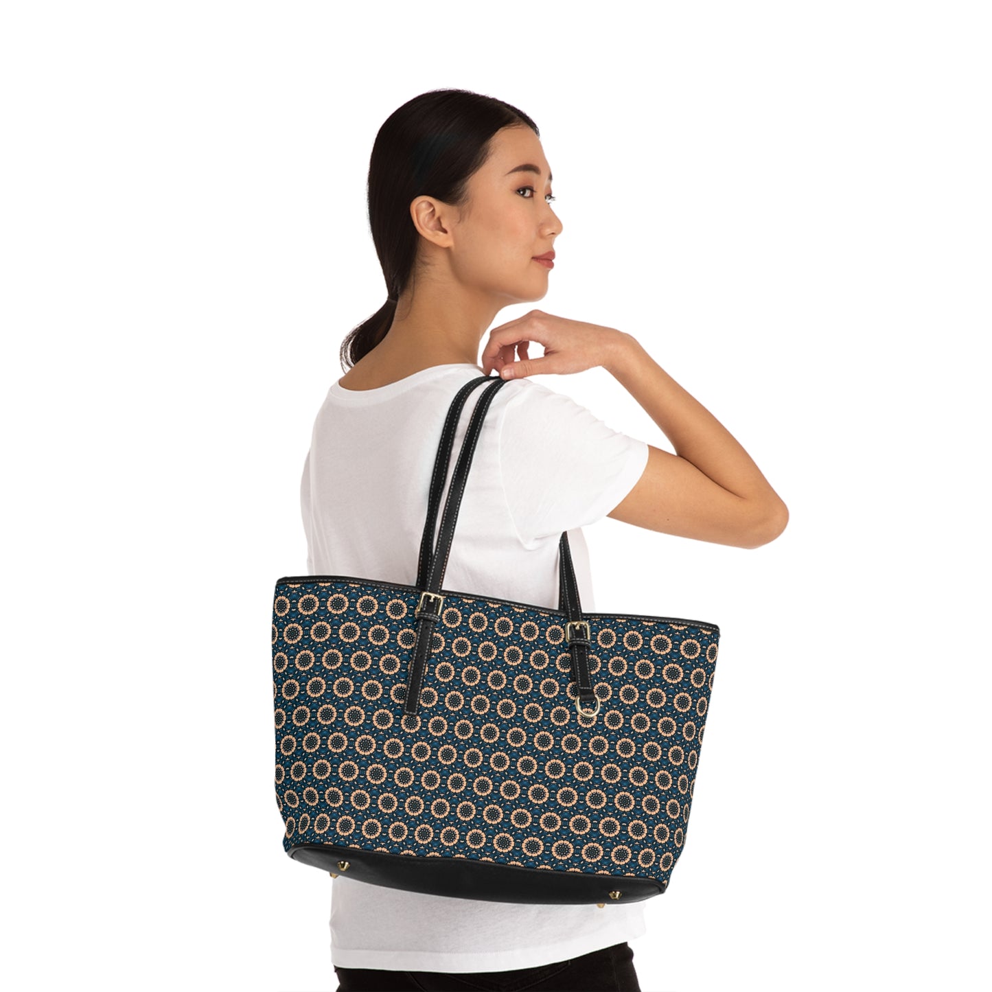 BLKSUN Cymatic Aop Pu Leather Shoulder Bag