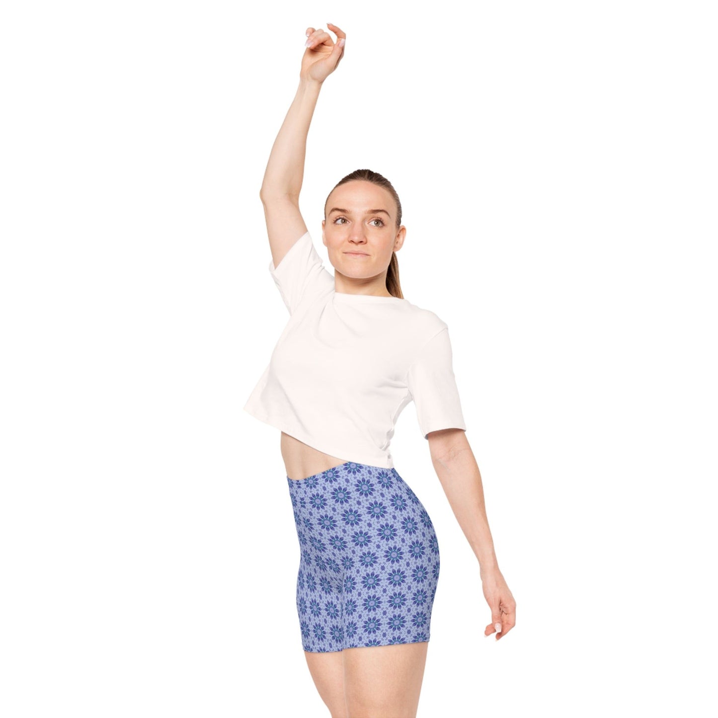 Women's Cymatic AOP Biker Shorts (LOTUS)