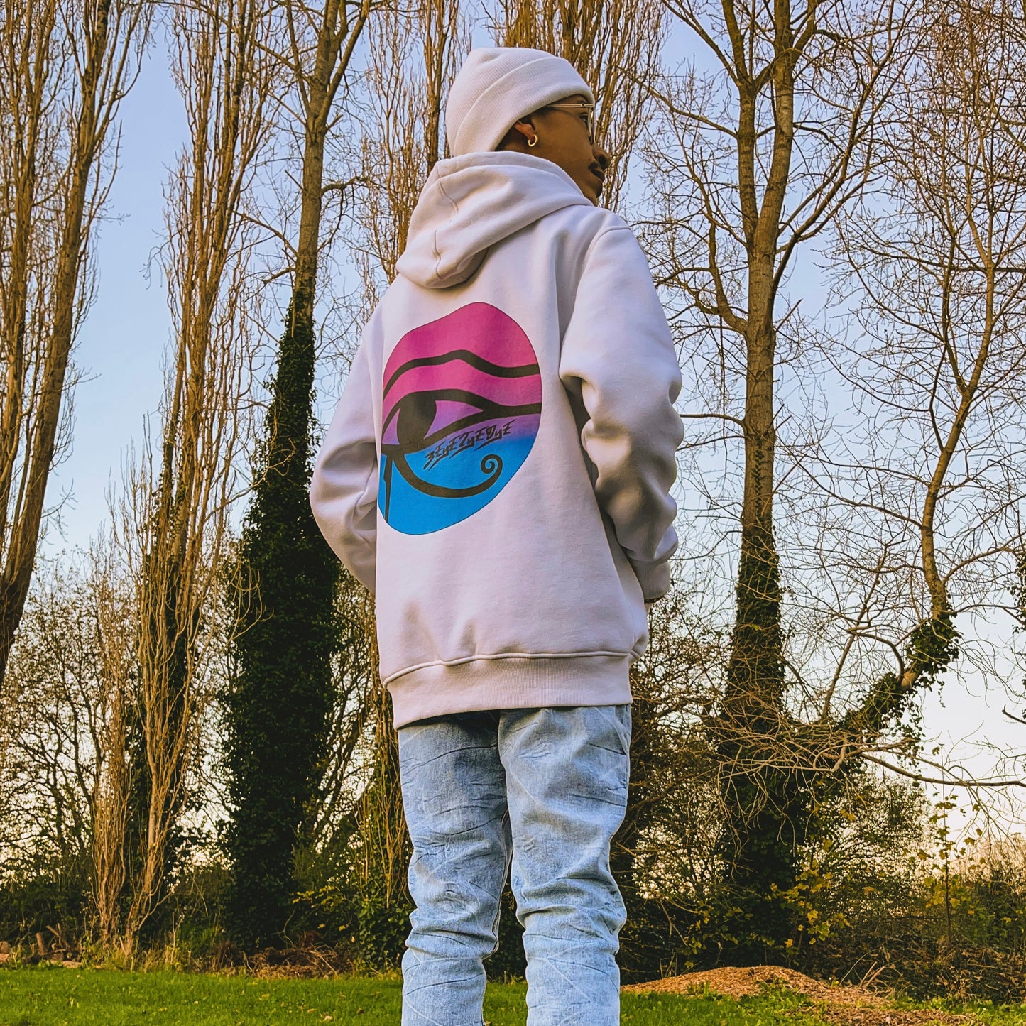 3EyeTyeDye Ltd Ed Pullover Hoodie (White)
